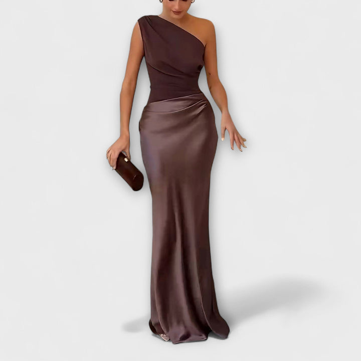 Edita - Robe satinée asymétrique