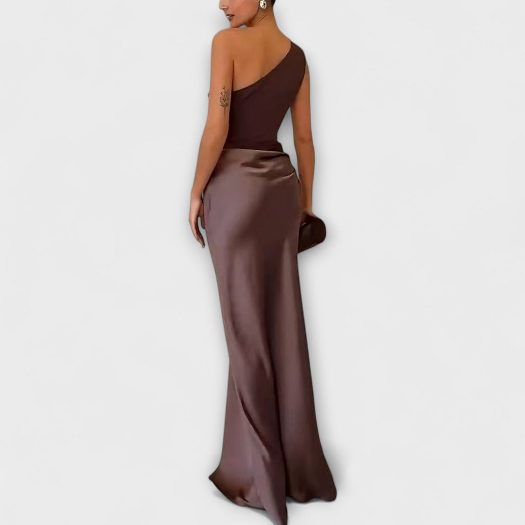 Edita - Robe satinée asymétrique