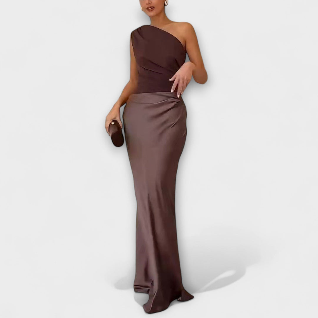 Edita - Robe satinée asymétrique