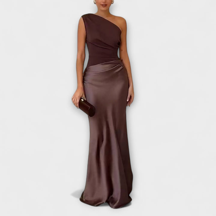 Edita - Robe satinée asymétrique