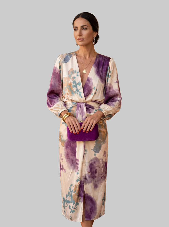 Valeria – Robe de luxe avec motif aquarelle