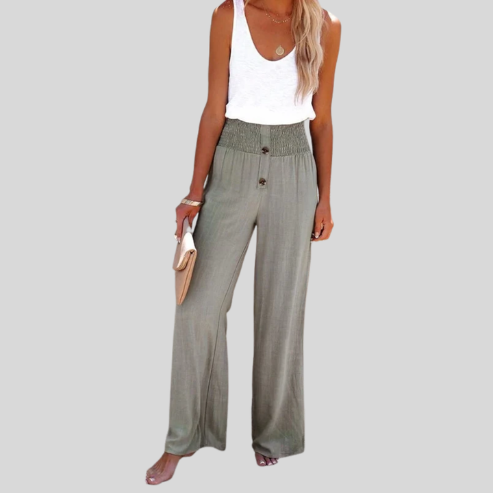 Riana - Pantalons Taille Haute Relaxés
