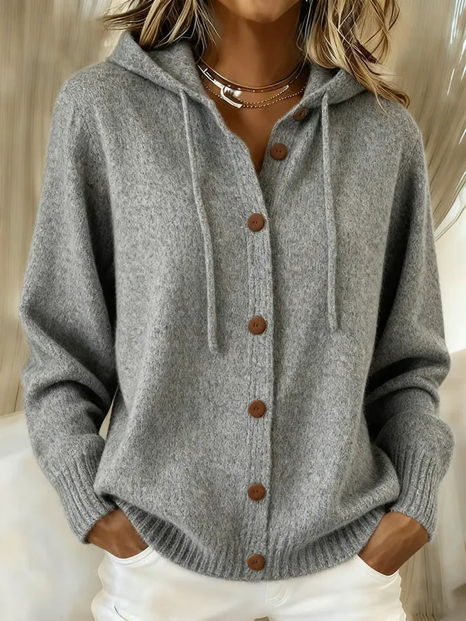 Begoña | Veste en Tricot avec Capuche et Boutons