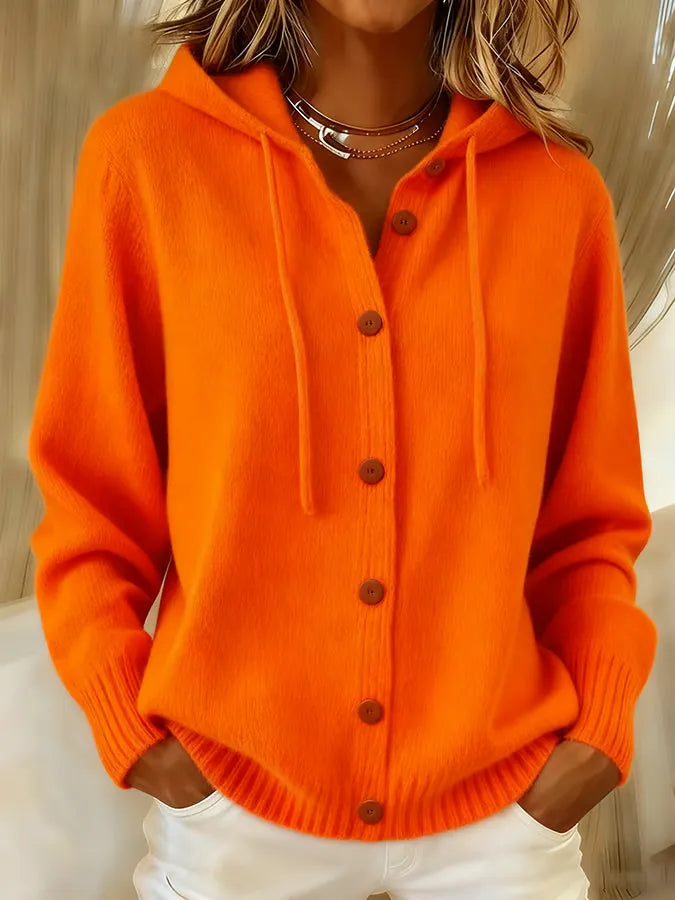 Begoña | Veste en Tricot avec Capuche et Boutons