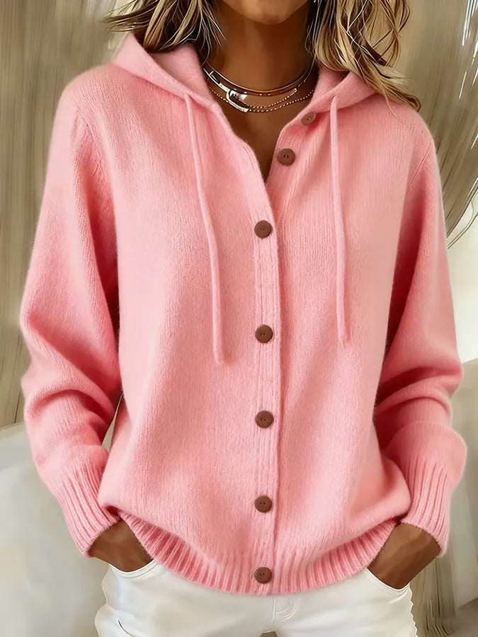 Begoña | Veste en Tricot avec Capuche et Boutons