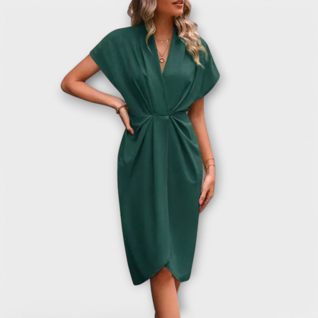 Serena – Robe midi portefeuille élégante et confortable