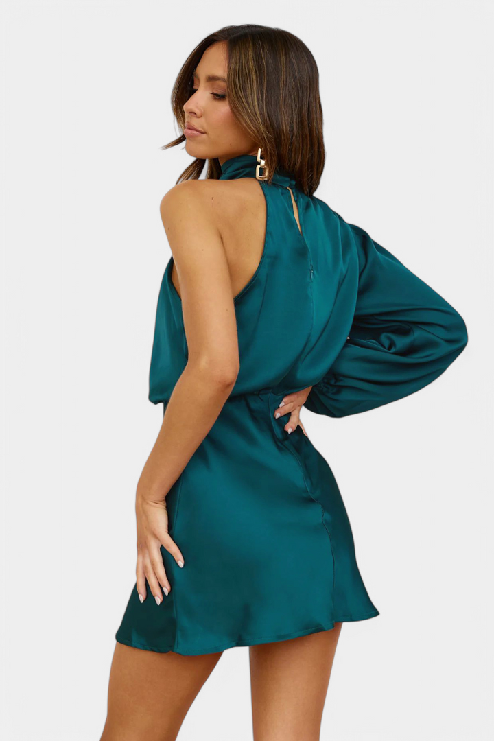 Robe Mini Jelena avec Drapé à Épaule Unique
