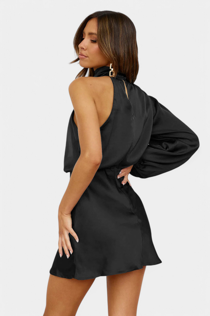 Robe Mini Jelena avec Drapé à Épaule Unique