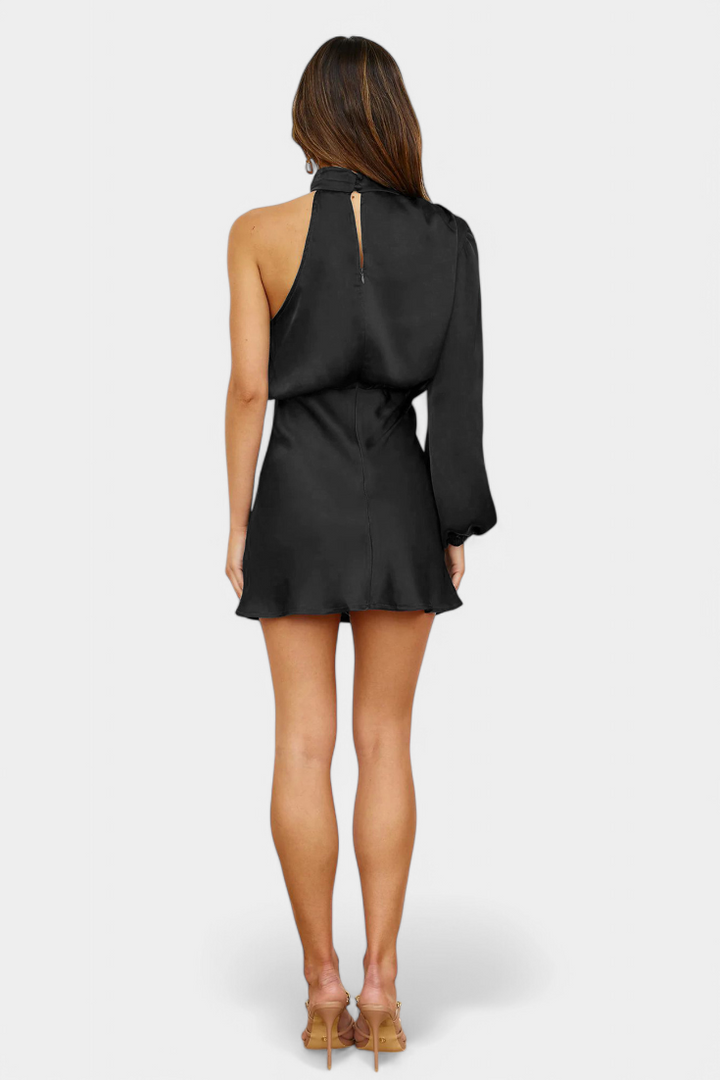 Robe Mini Jelena avec Drapé à Épaule Unique