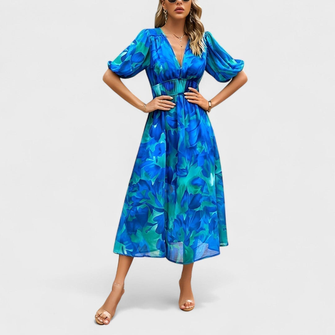 Clara – Robe Élégante à Fleurs