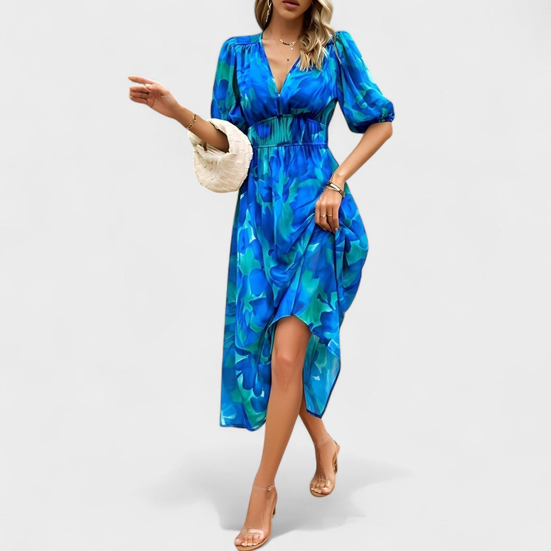 Clara – Robe Élégante à Fleurs