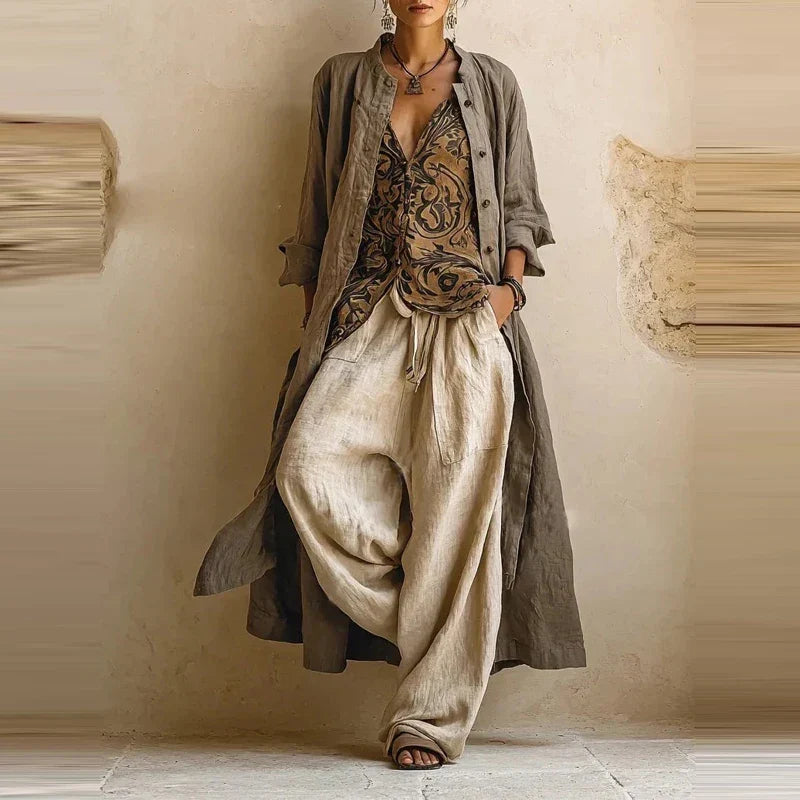 Florence Combinaisons en Mélange de Lin