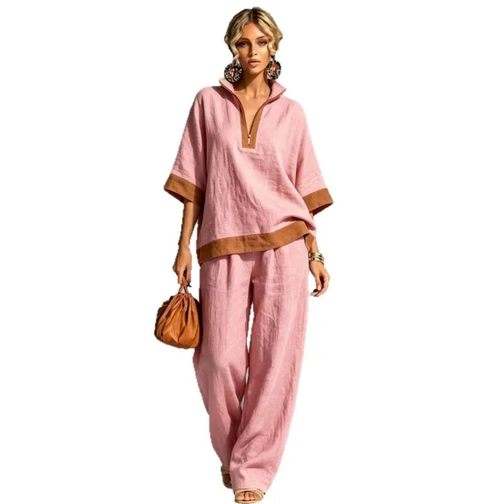 Ensemble Vintage Femme au Look Lin