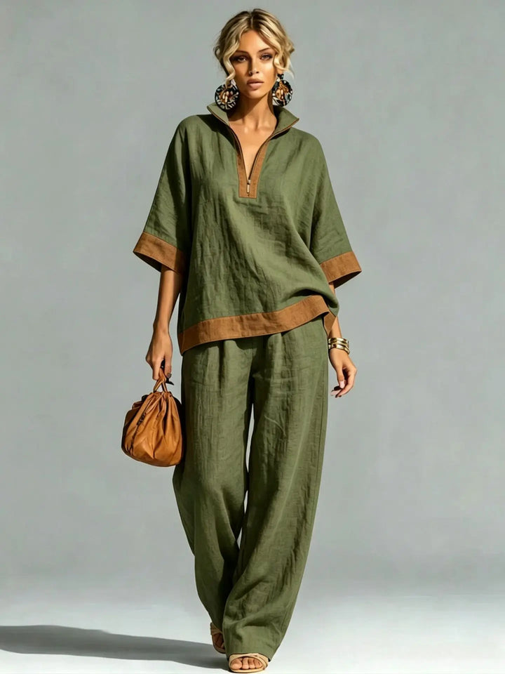 Ensemble Vintage Femme au Look Lin