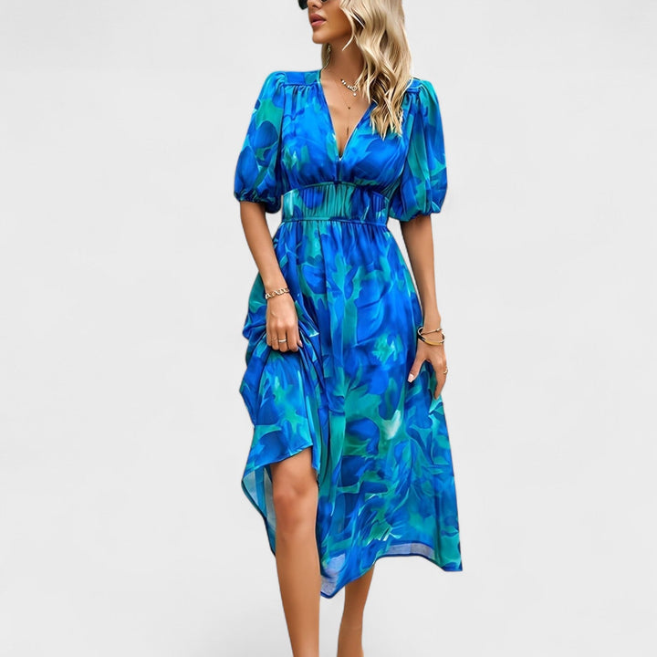 Clara – Robe Élégante à Fleurs