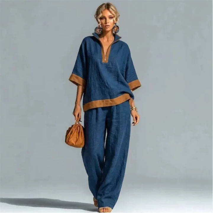 Ensemble Vintage Femme au Look Lin