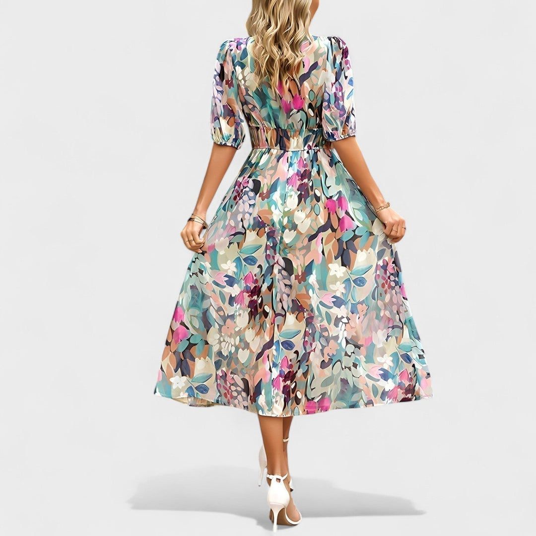 Clara – Robe Élégante à Fleurs