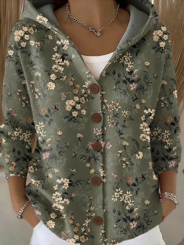 Paloma | Veste en Tricot Imprimée avec Capuche