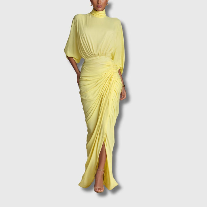 Diana – Élégante robe maxi jaune