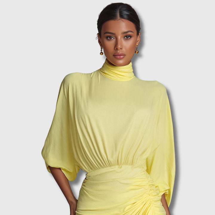 Diana – Élégante robe maxi jaune