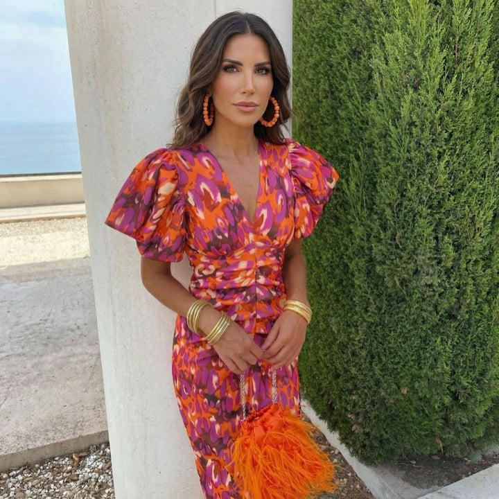 Ani – Robe élégante avec de grandes manches bouffantes