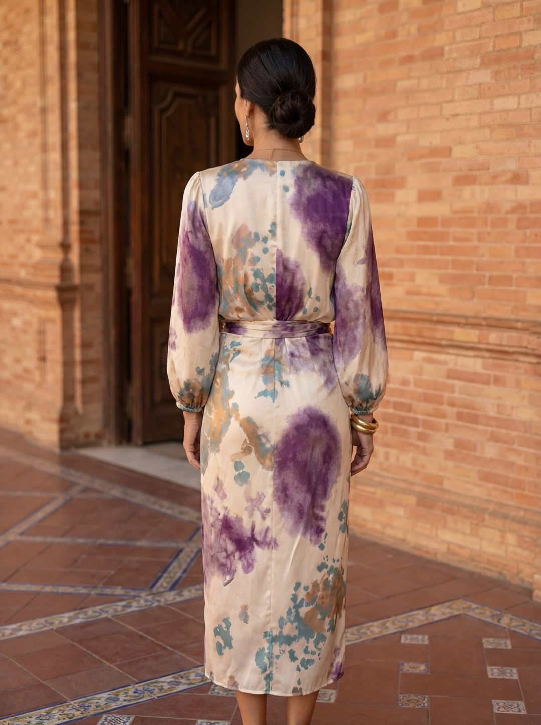 Valeria – Robe de luxe avec motif aquarelle