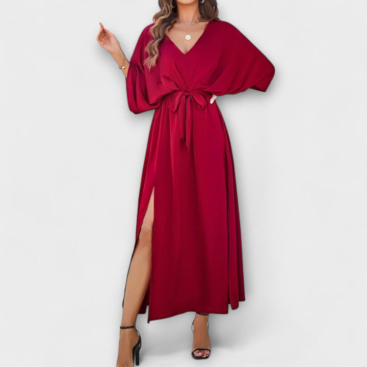 Sabrina – Robe maxi sophistiquée avec décolleté en V