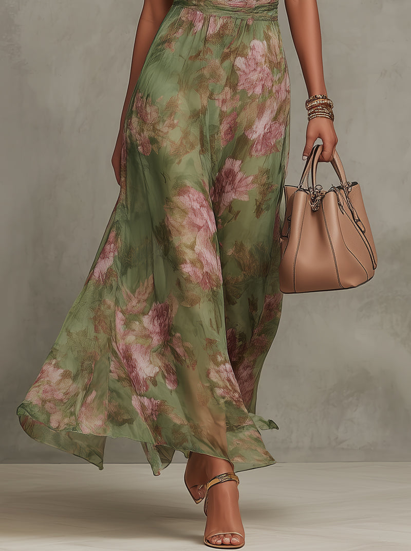 Sophie – Élégant Maxi Robe Fleurie
