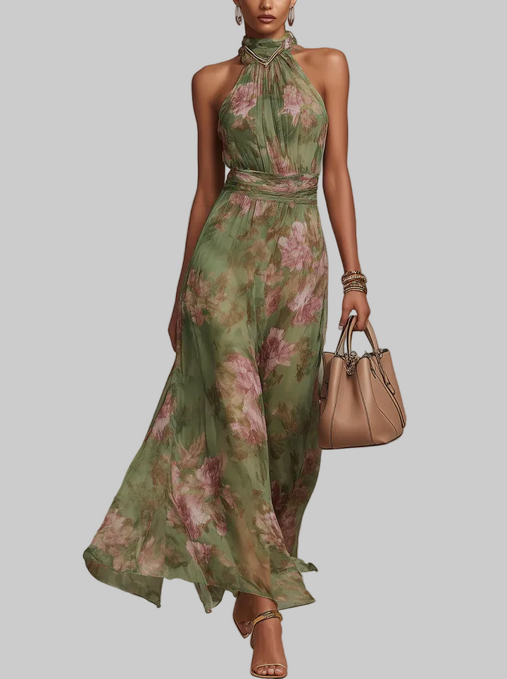 Sophie – Élégant Maxi Robe Fleurie