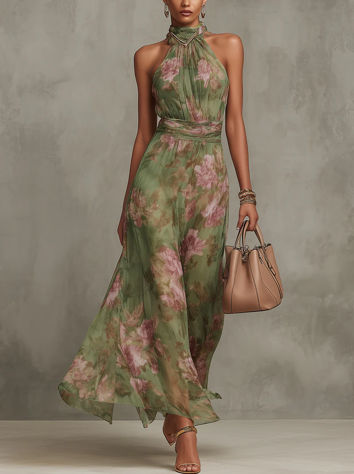 Sophie – Élégant Maxi Robe Fleurie
