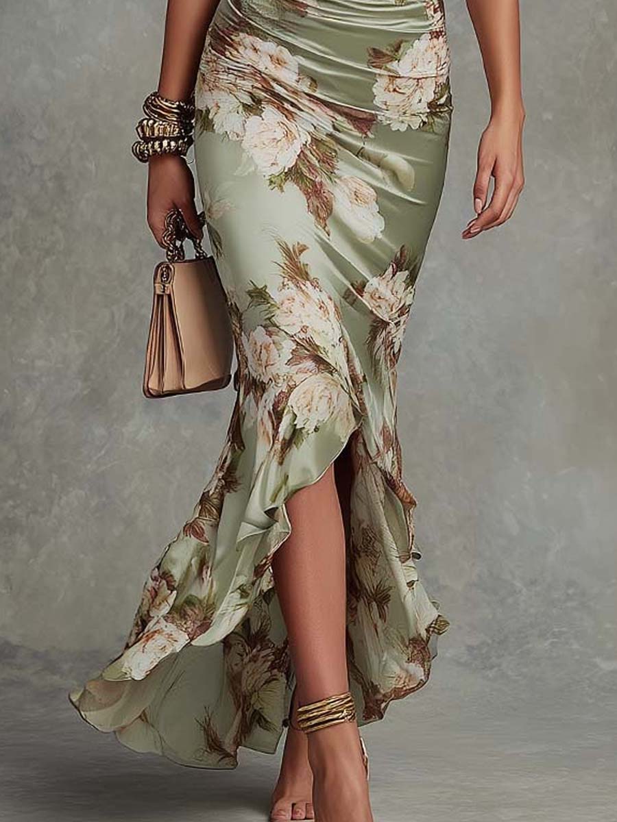Anastasia - Robe asymétrique de luxe en satin