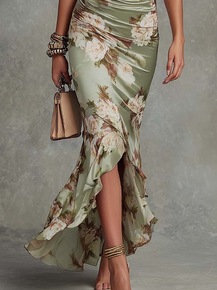 Anastasia - Robe asymétrique de luxe en satin