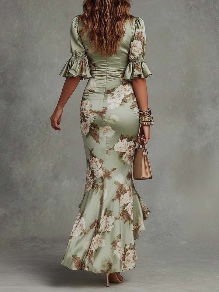 Anastasia - Robe asymétrique de luxe en satin