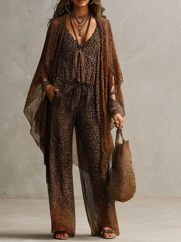 Ensemble Boho Léopard Luxe 3 pièces