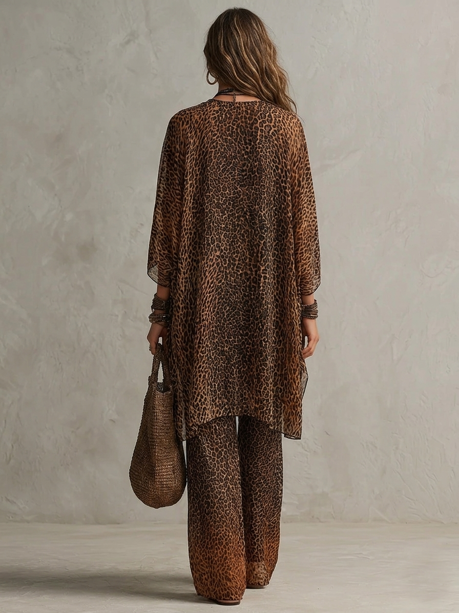 Ensemble Boho Léopard Luxe 3 pièces