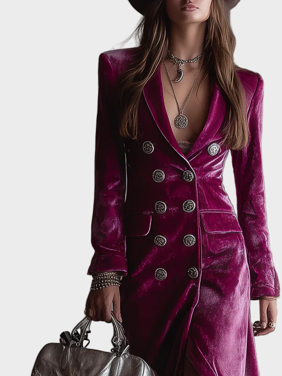 Paulina - Robe maxi en velours