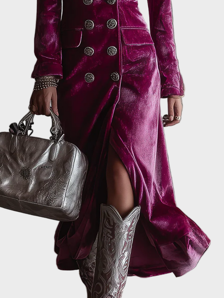 Paulina - Robe maxi en velours
