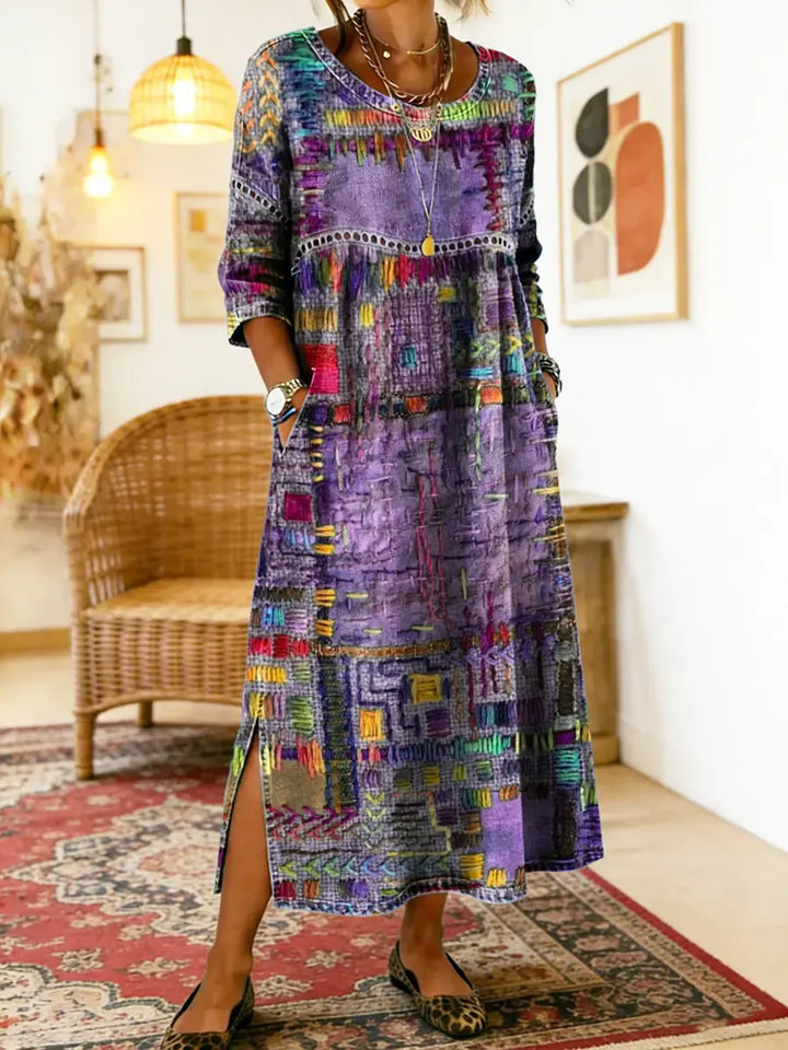 Lara - Maxi robe ethnique colorée