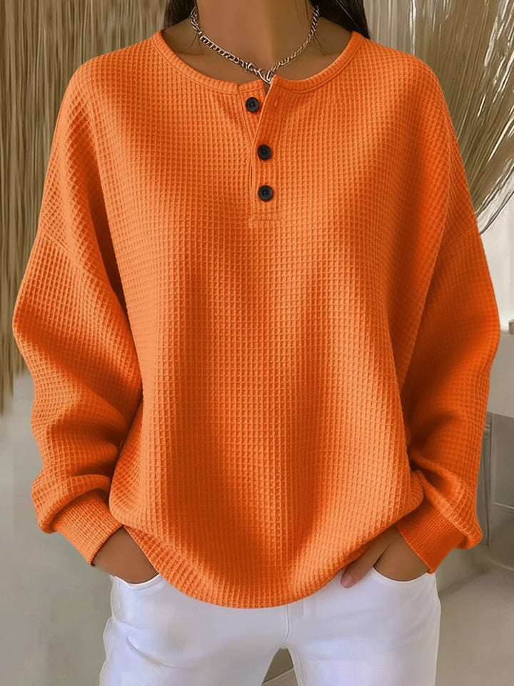 Milagros | Sweatshirt Henley Gofrée