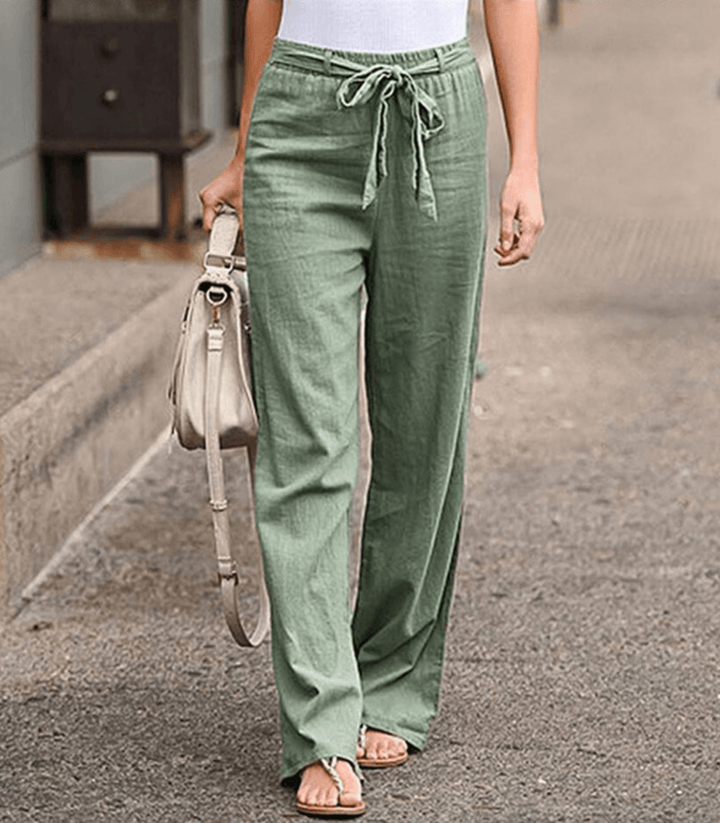 Joleen - Pantalons Relax Femme Avec Cordon Et Taille Élastique