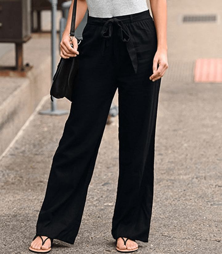Joleen - Pantalons Relax Femme Avec Cordon Et Taille Élastique