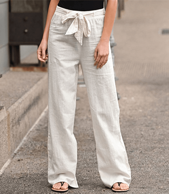 Joleen - Pantalons Relax Femme Avec Cordon Et Taille Élastique