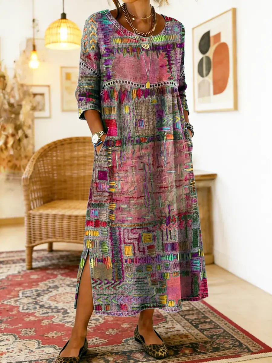 Lara - Maxi robe ethnique colorée