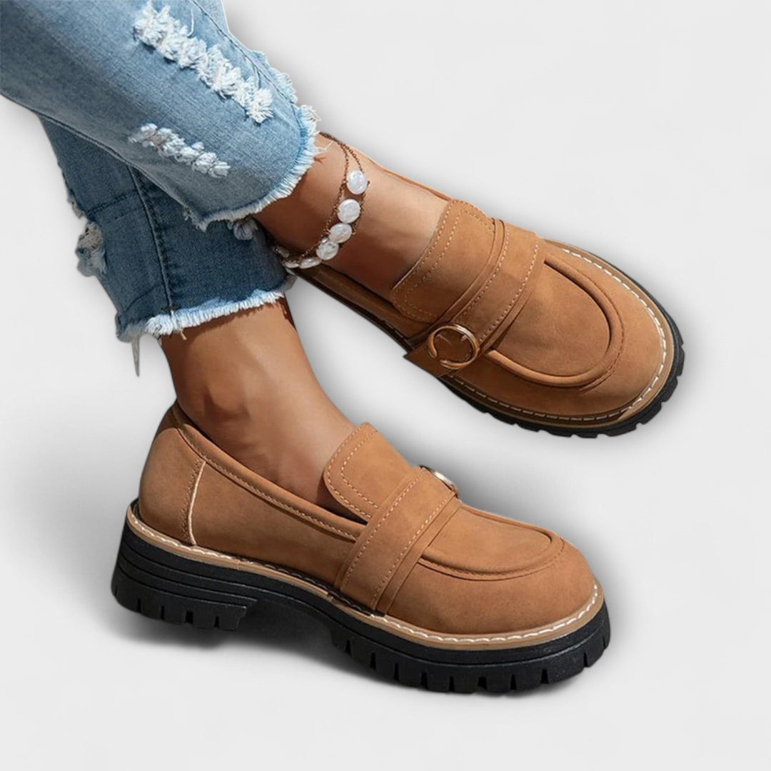 Lora™ | Mocassins Casual à Bout Ronde