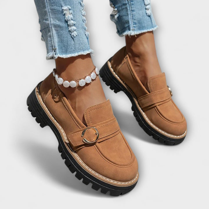Lora™ | Mocassins Casual à Bout Ronde