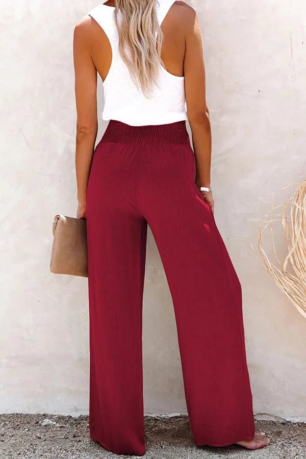 Riana - Pantalons Taille Haute Relaxés