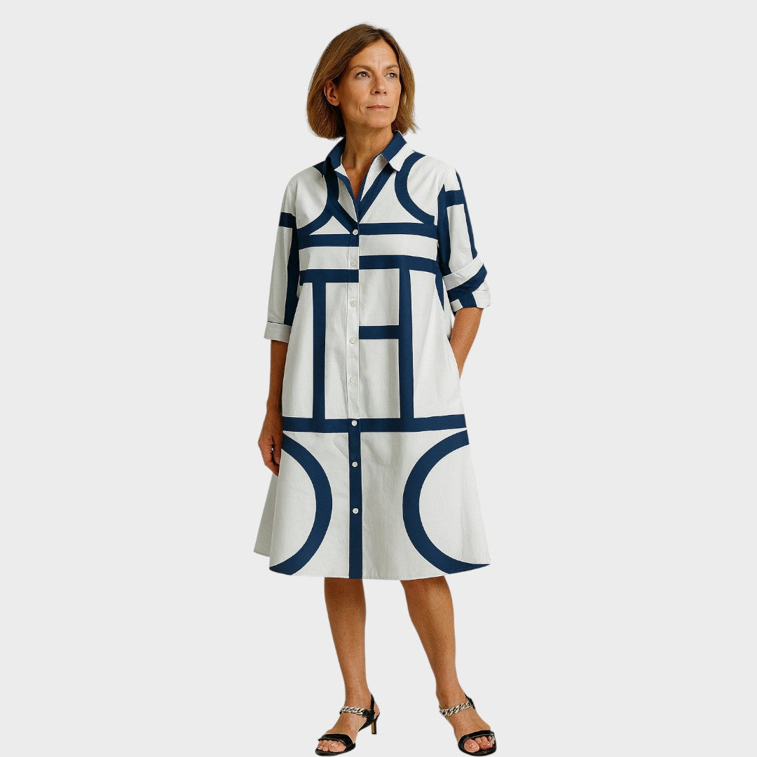 Petra - Robe à motif géométrique