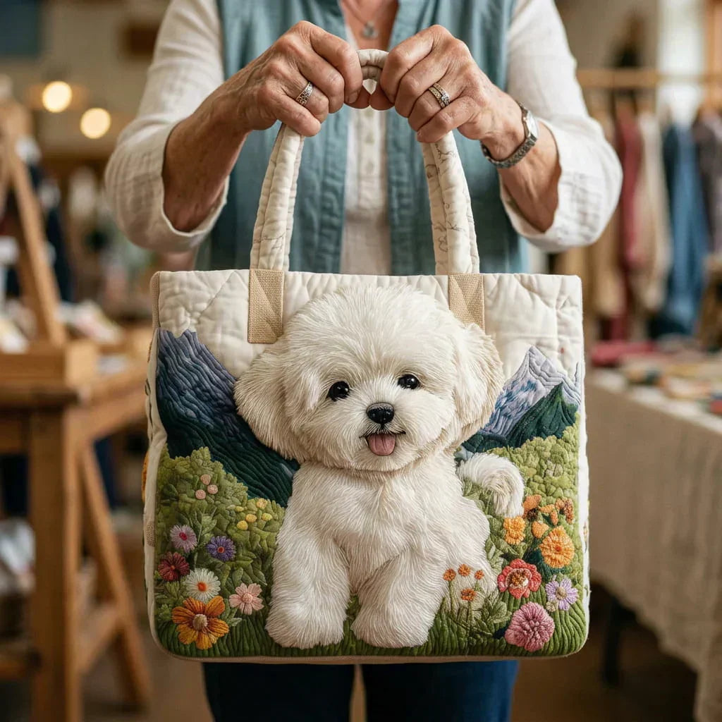 Sac en Tissu Matelassé - Chien Enchanté