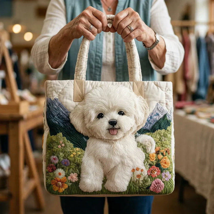 Sac en Tissu Matelassé - Chien Enchanté