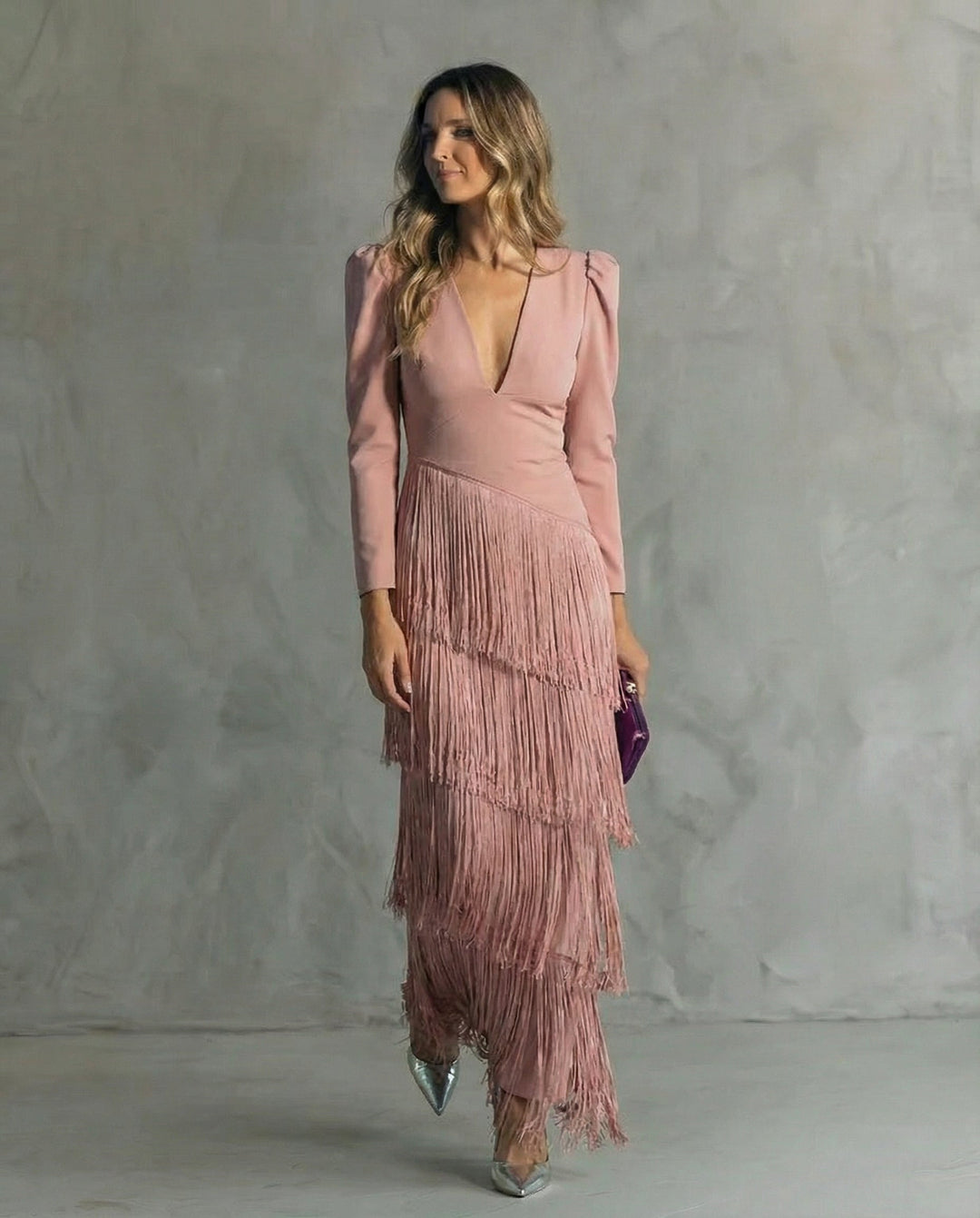 Clara – Robe Élégante avec Franges